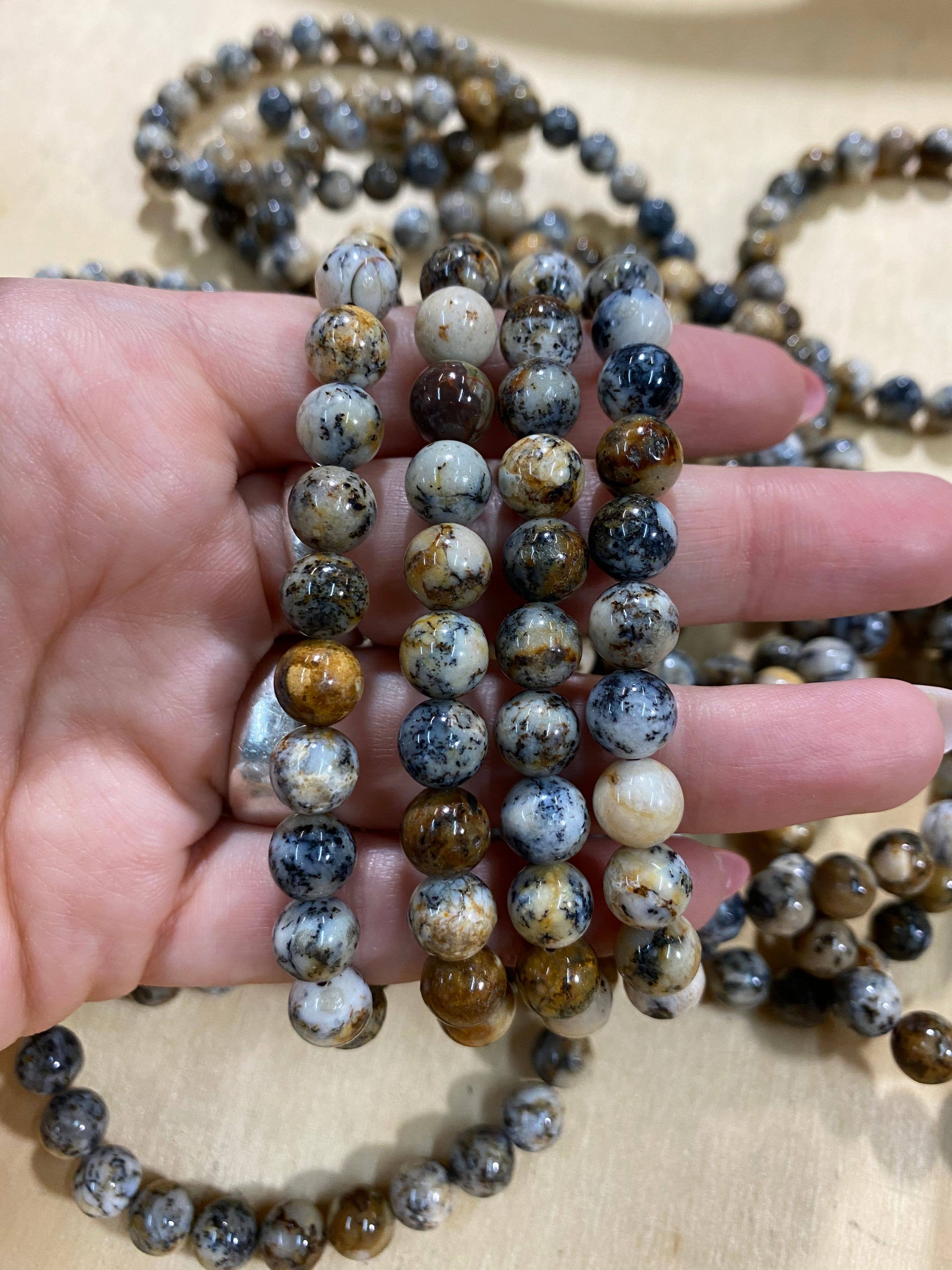Dendritic Opal Beaded Bracelet