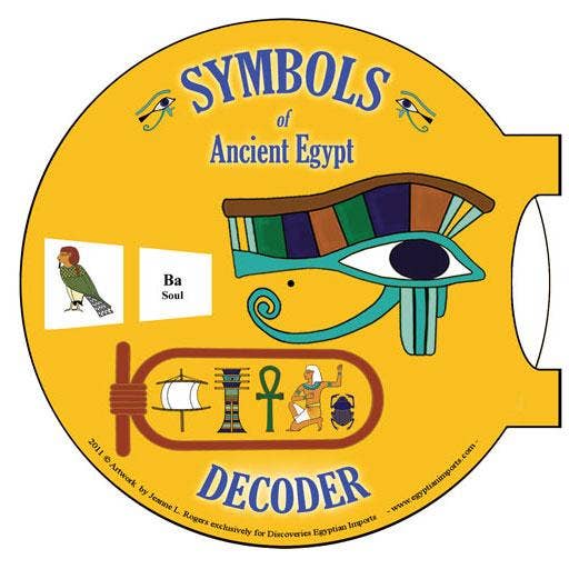 Hieroglyphic Decoder - Symbols & Amulets - 4.5"