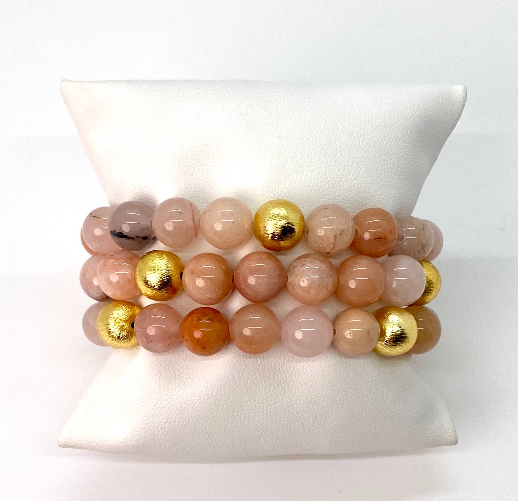 Pink Opal Bead Bracelet