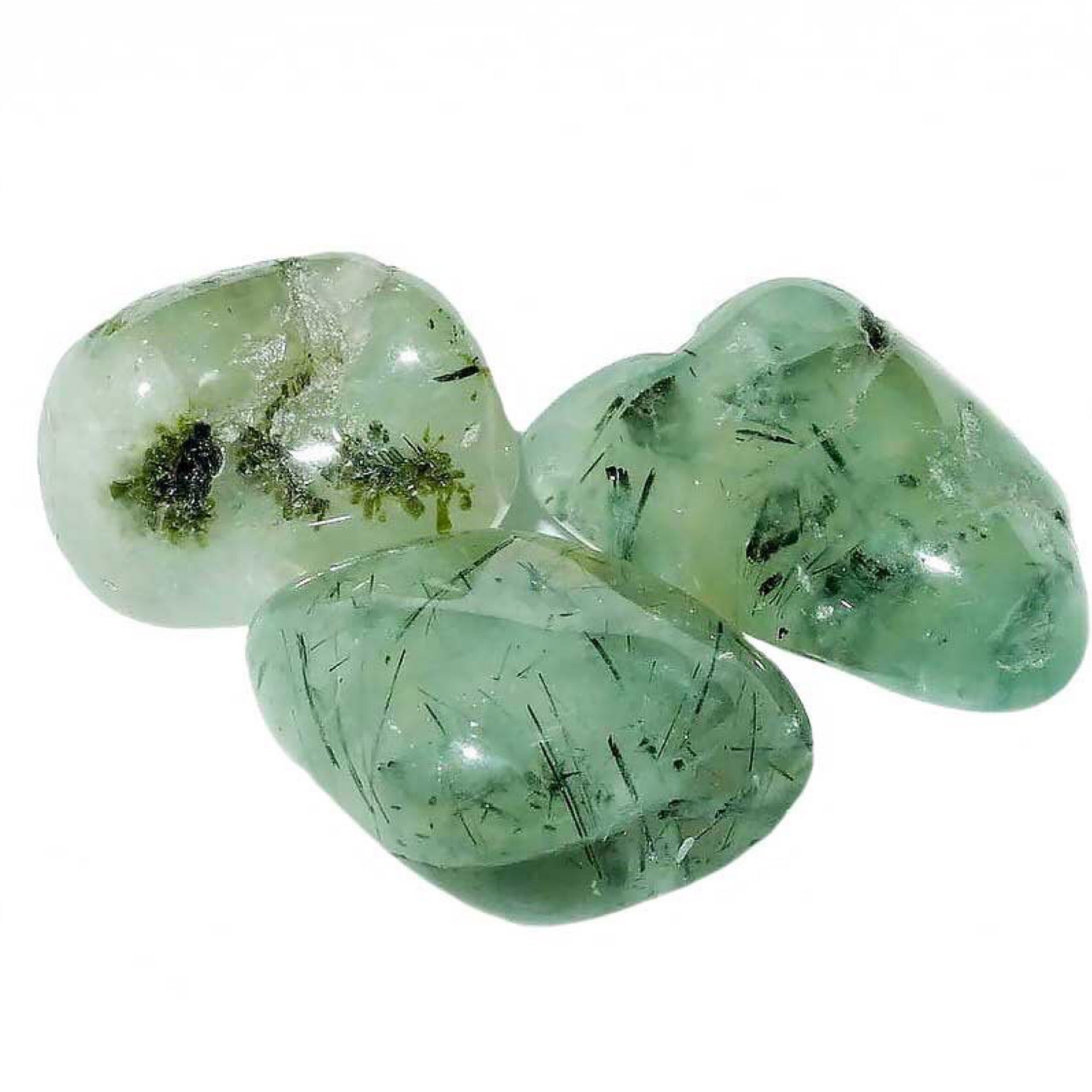 Prenite with Epidote Tumbled Stone