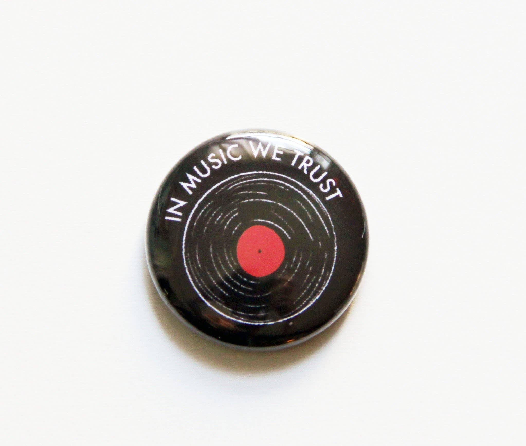 In Music We Trust One Inch Button