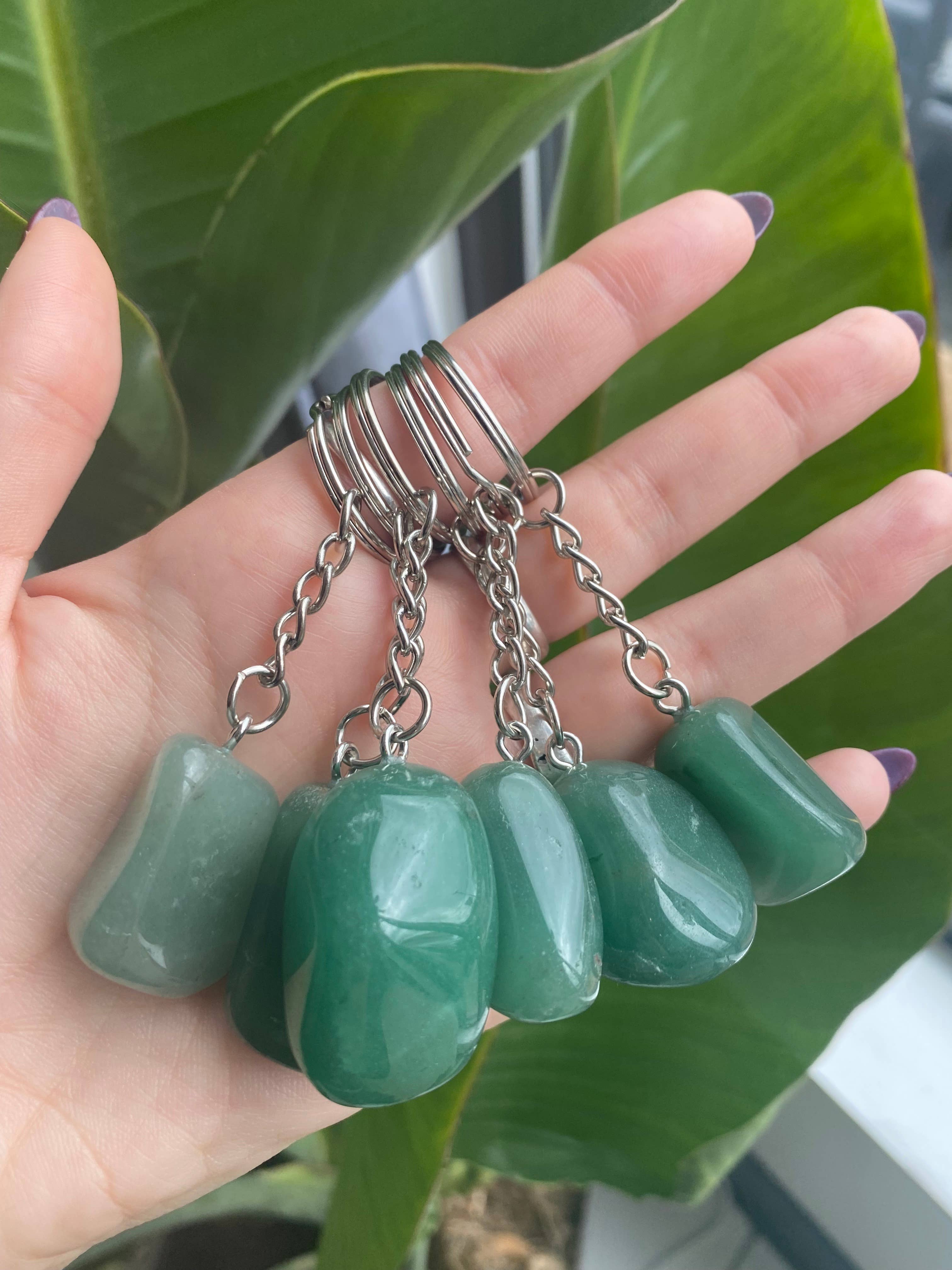 Green Aventurine Crystal Keychain