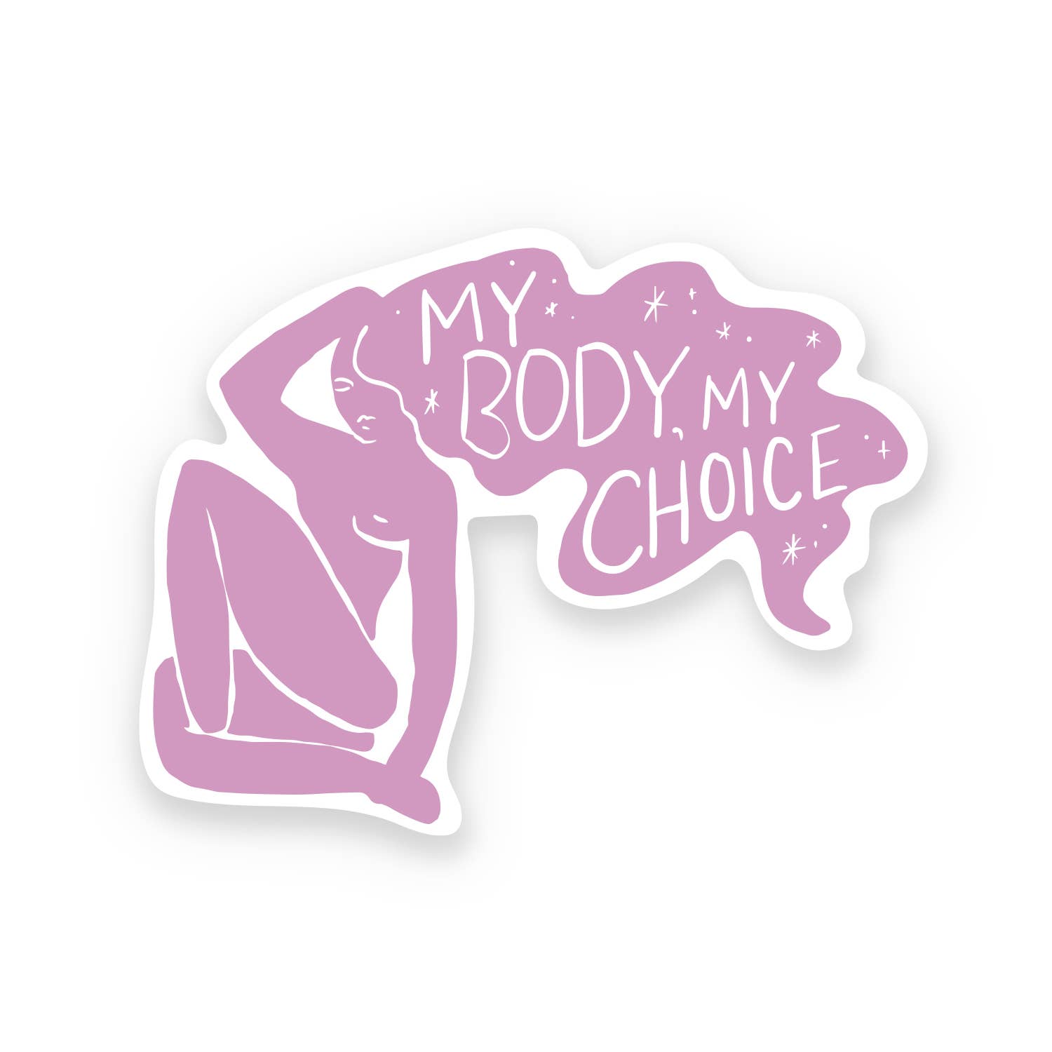 My Body Single Sticker, lilac