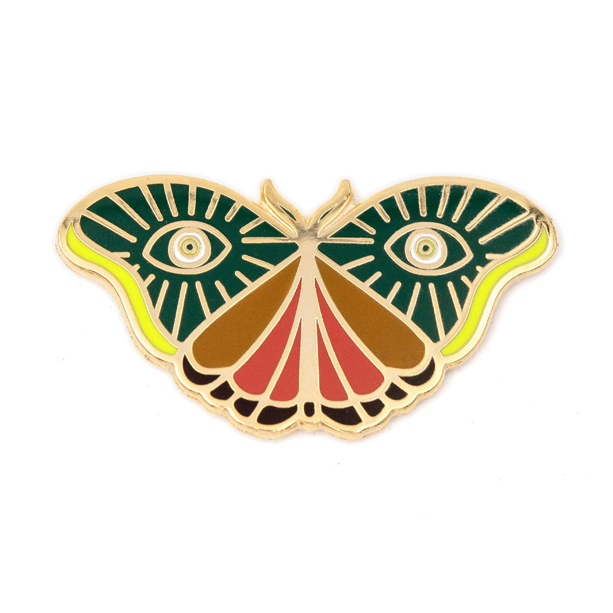Evil Eye Moth Enamel Pin