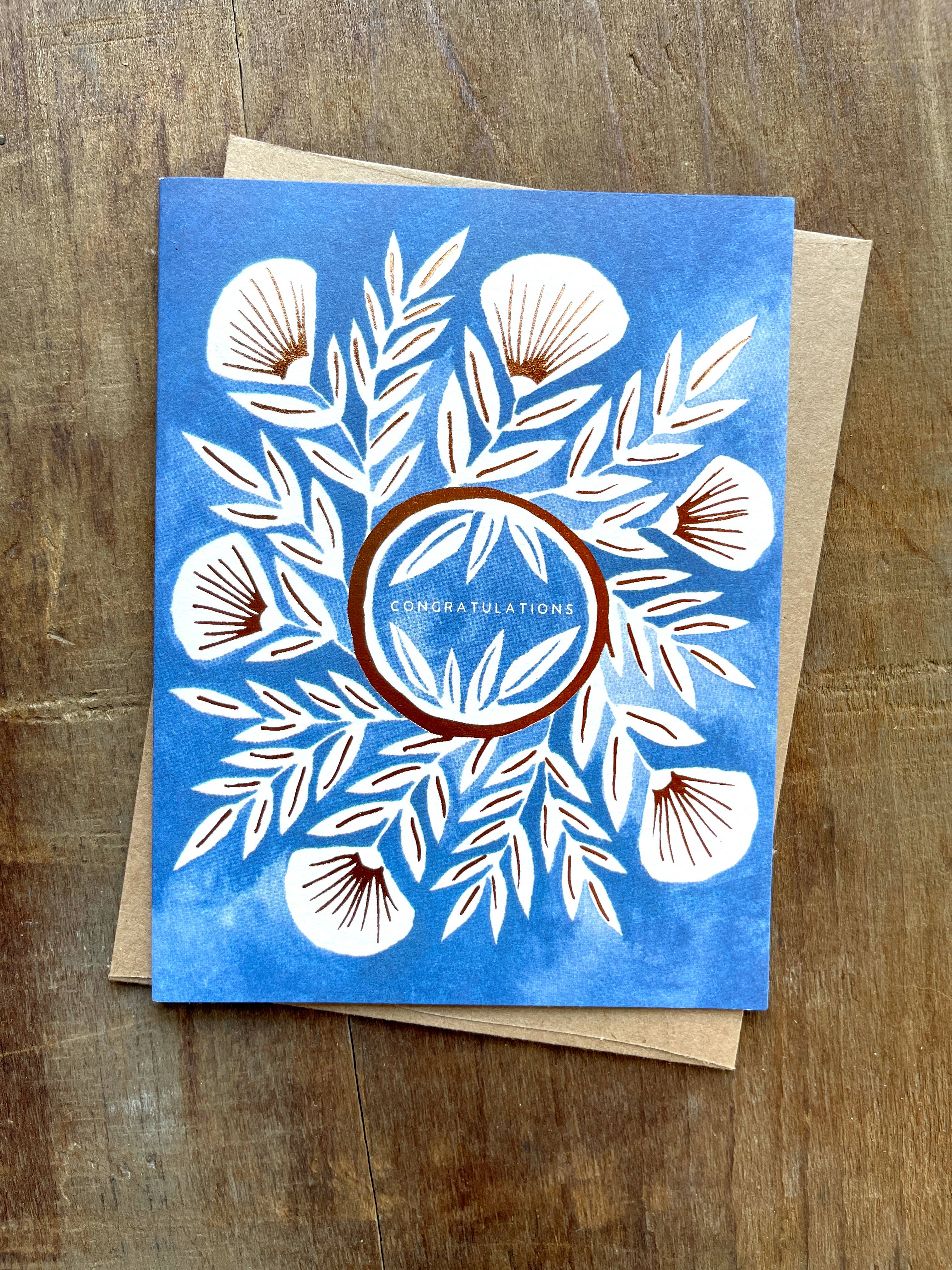 "Congratulations" Foil Stamped Card
