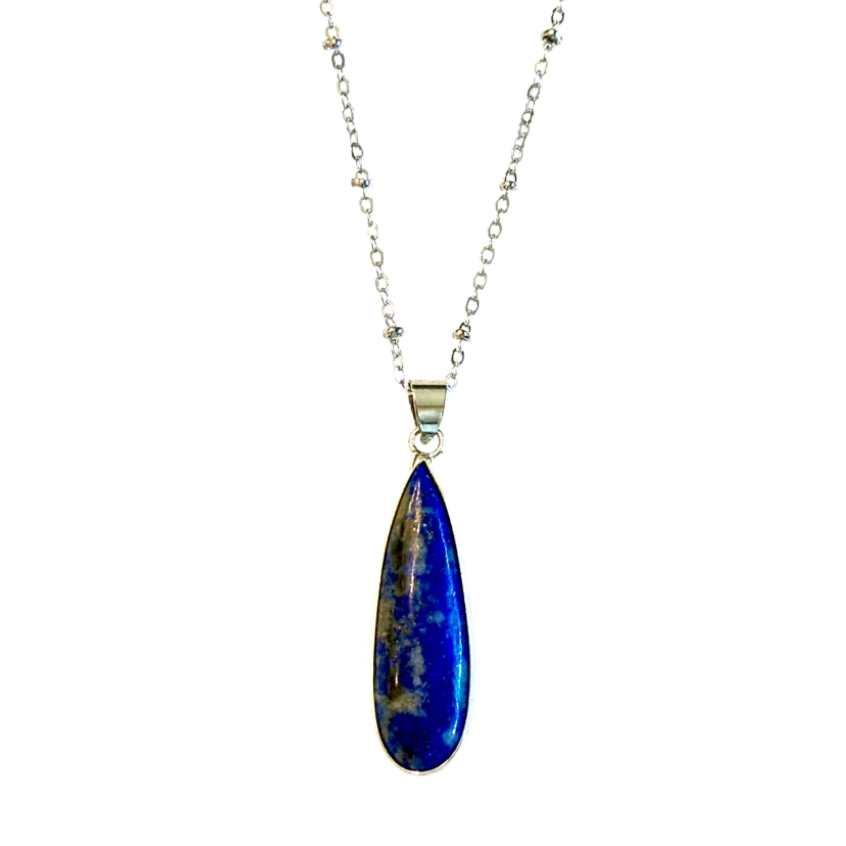 Lapis Lazuli Silver Necklace
