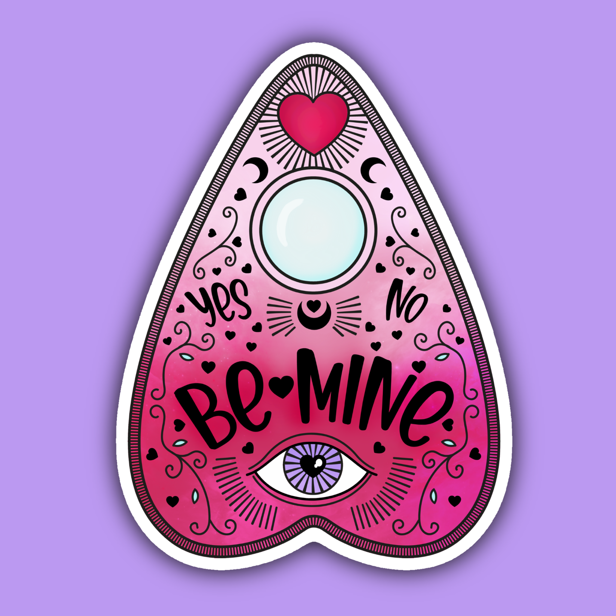 Be Mine Valentine's Planchette Sticker