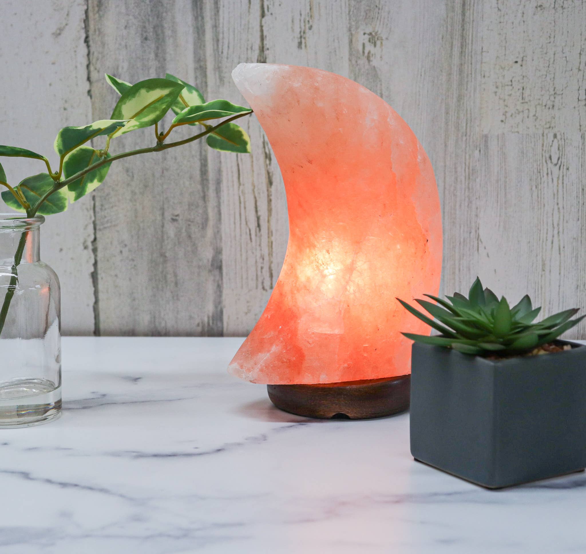 Moon Shape Salt Lamp 9" Tall