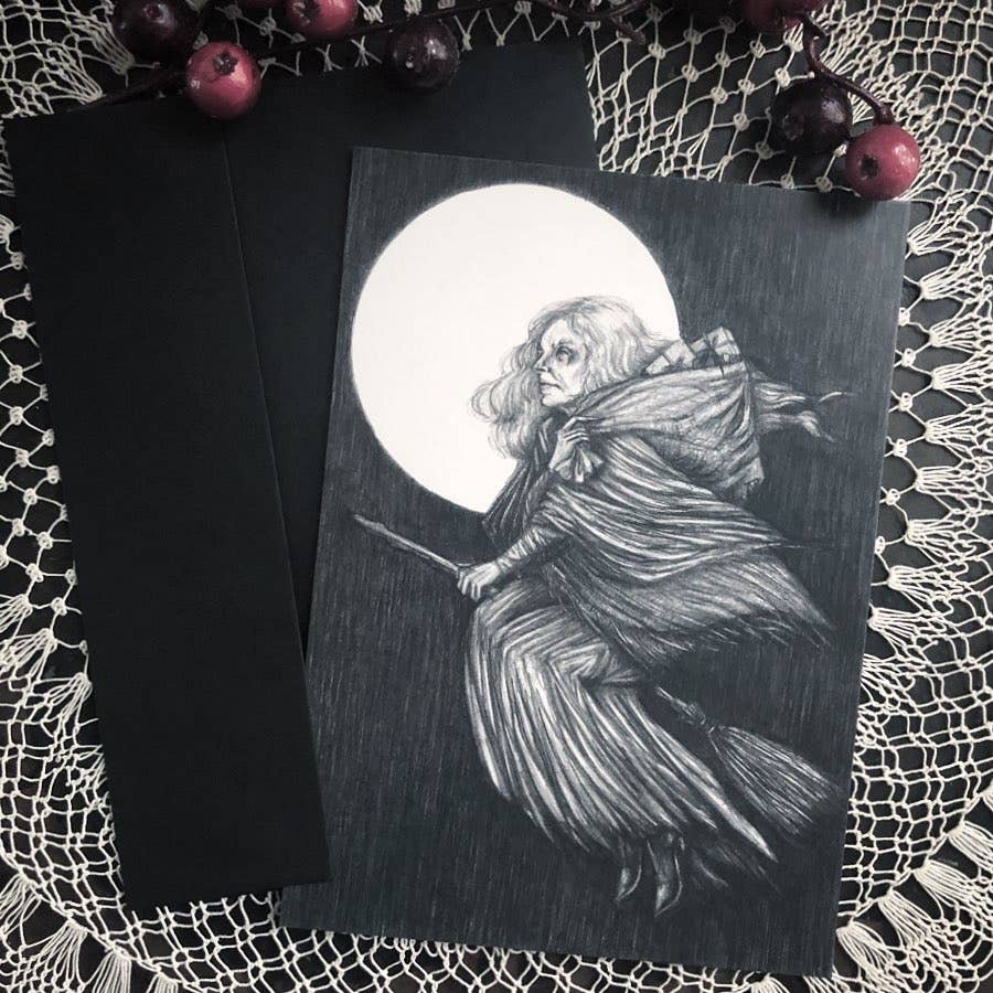 La Befana the Christmas Witch Holiday Card