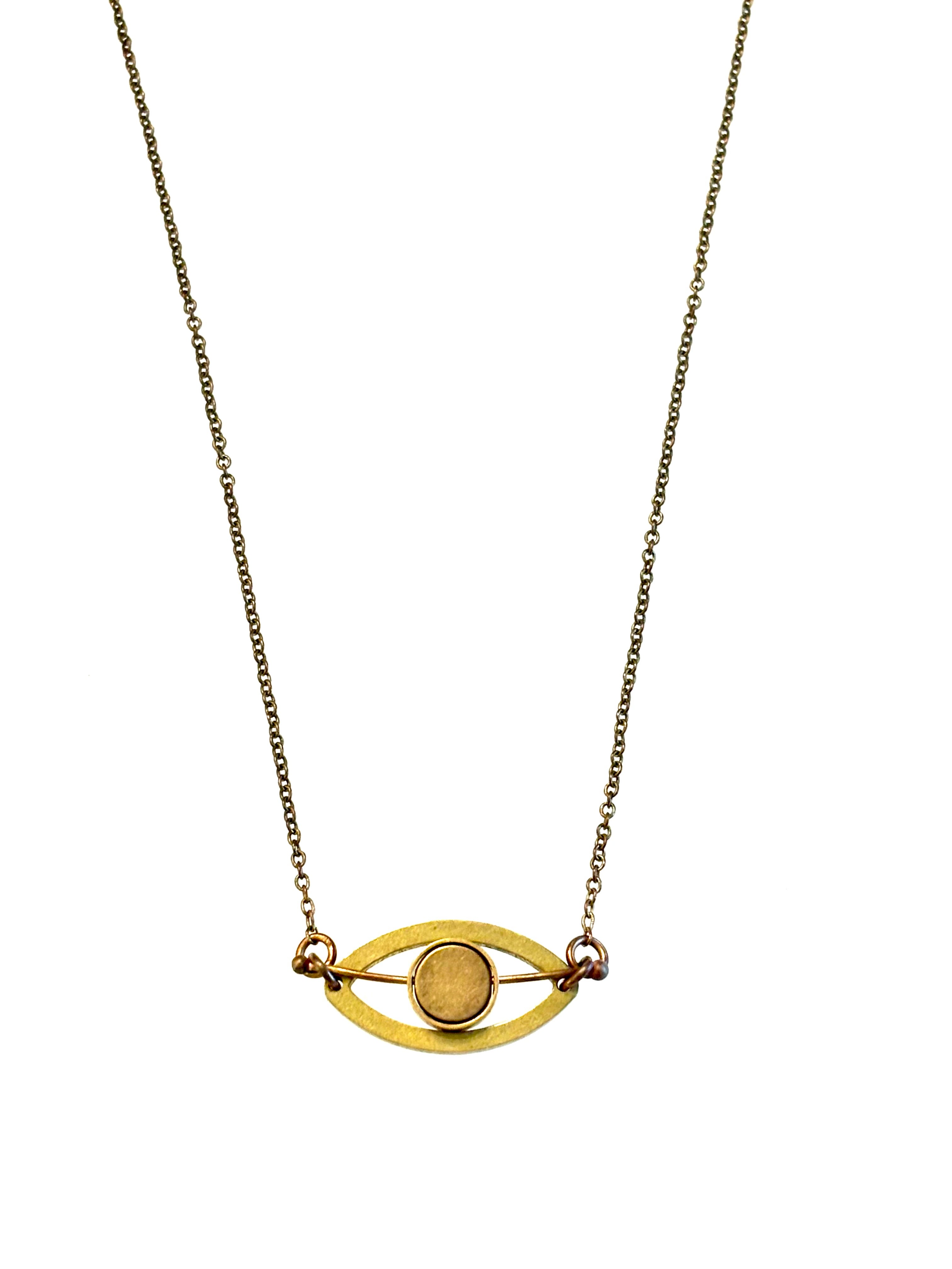 Bronze eye necklace