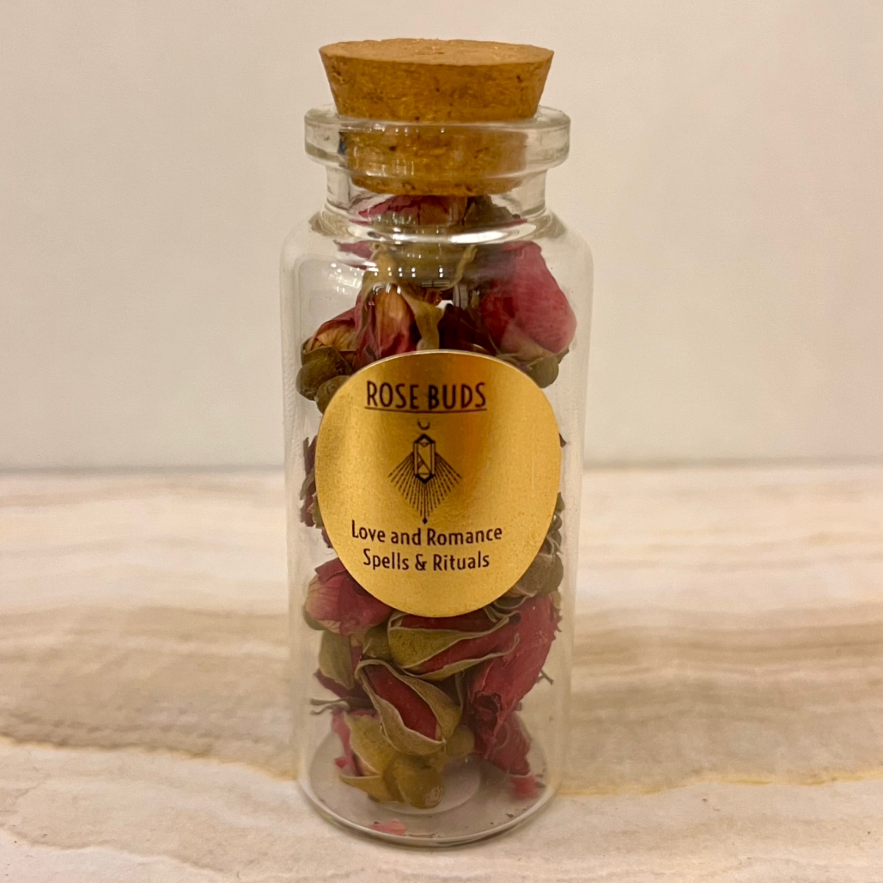Red Rose Herb Bottle. - Love