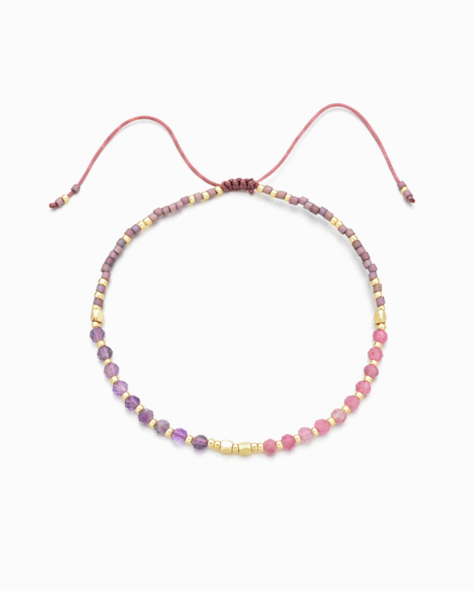 Beaded Stacking Bracelet, Amethyst