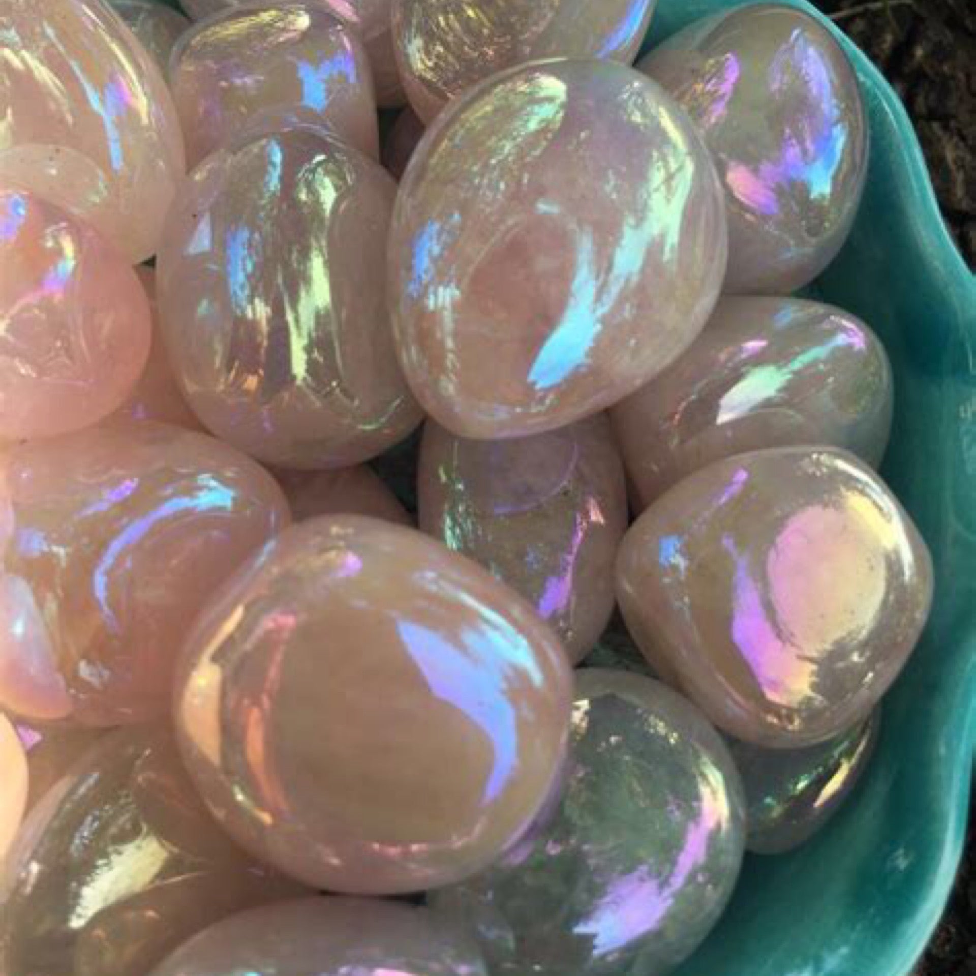 Tumbled Angel Aura Rose Quartz