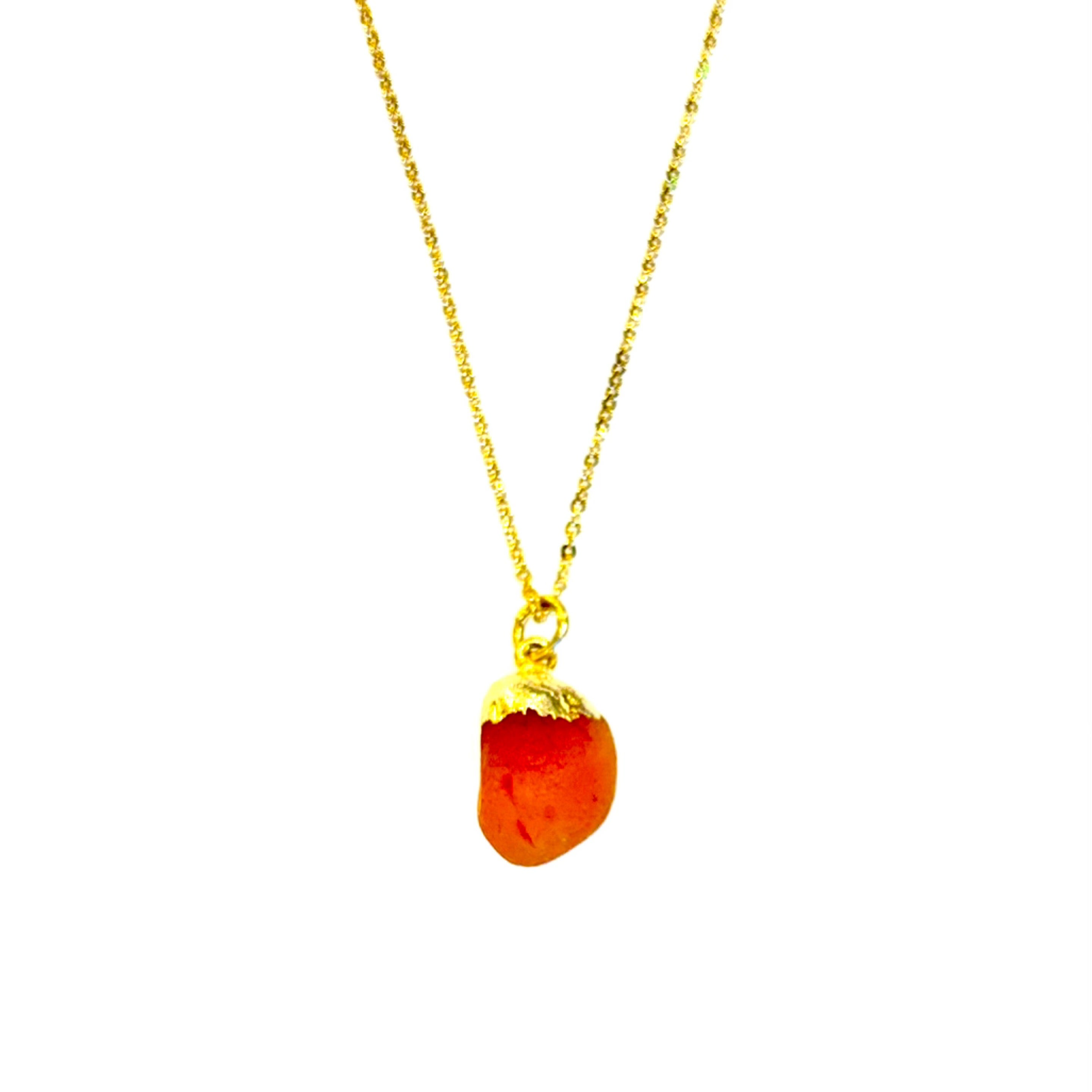 Raw Carnelian Necklace