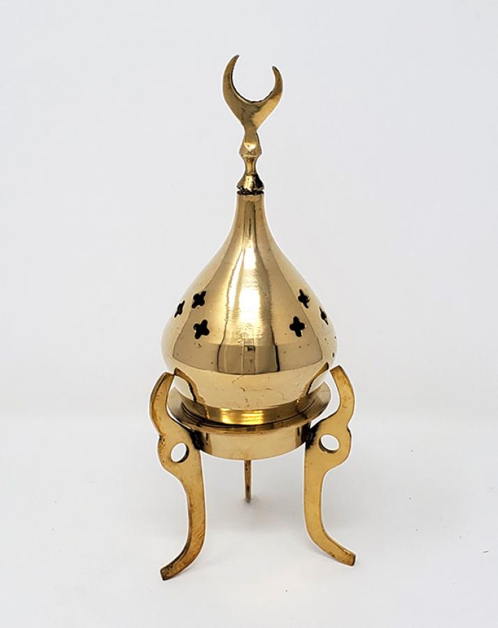 Brass Mosque Tri Pod Moon Burner, photo 1 of 2